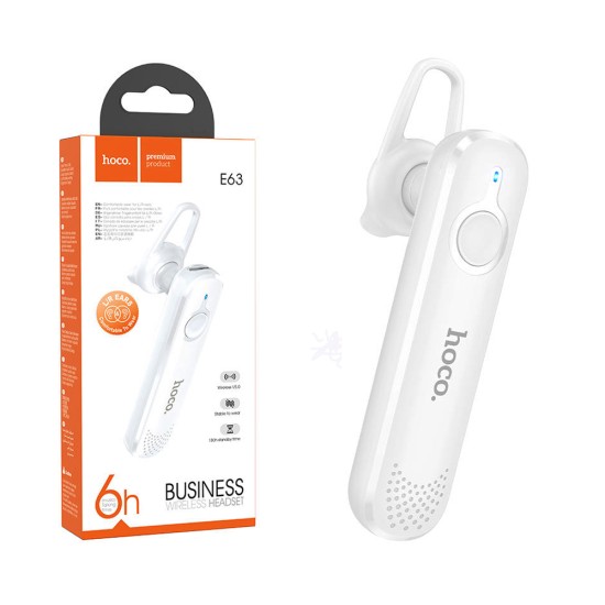 Auricular Bluetooth Negocio Hoco E63 Diamond 70mAh Blanco